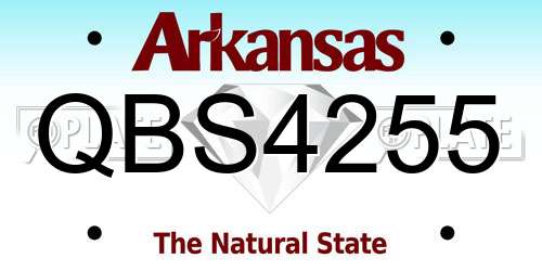 QBS4255 Arkansas License Plate