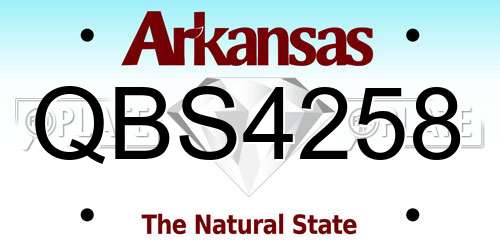 QBS4258 Arkansas License Plate