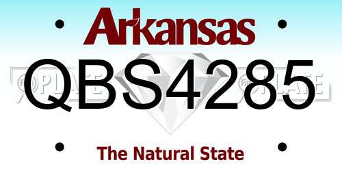 QBS4285 Arkansas License Plate