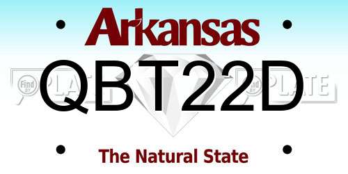QBT22D Arkansas License Plate