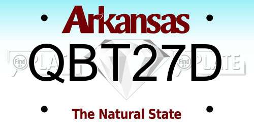 QBT27D Arkansas License Plate