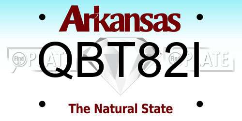 QBT82I Arkansas License Plate