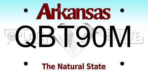 QBT90M Arkansas License Plate