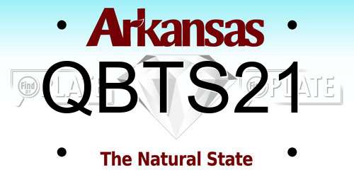 QBTS21 Arkansas License Plate