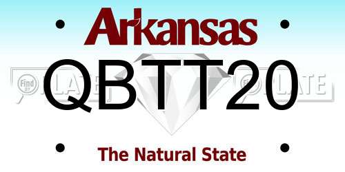 QBTT20 Arkansas License Plate
