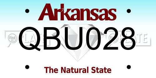 QBU028 Arkansas License Plate