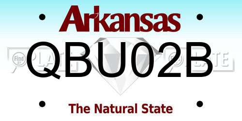 QBU02B Arkansas License Plate