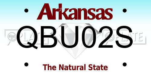 QBU02S Arkansas License Plate