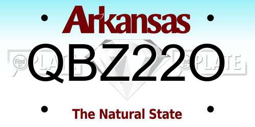 QBZ22O Arkansas License Plate