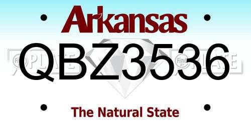 QBZ3536 Arkansas License Plate