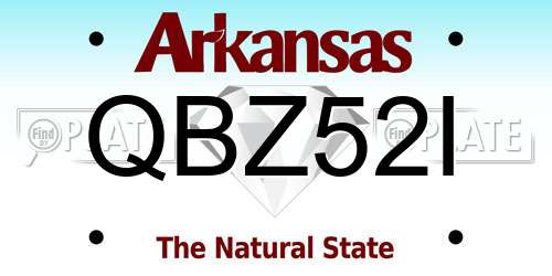 QBZ52I Arkansas License Plate