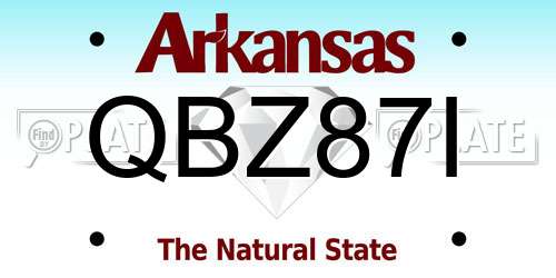 QBZ87I Arkansas License Plate