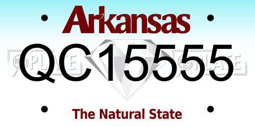QC15555 Arkansas License Plate