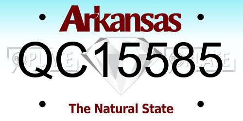 QC15585 Arkansas License Plate