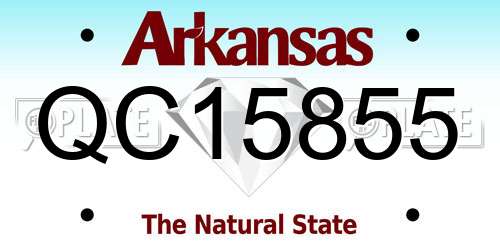 QC15855 Arkansas License Plate