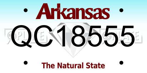 QC18555 Arkansas License Plate