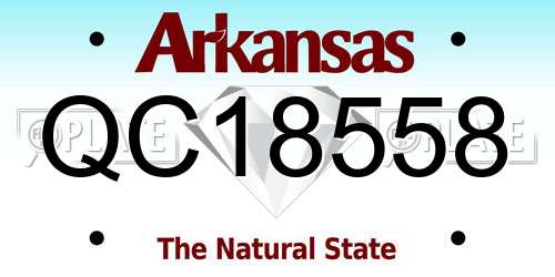 QC18558 Arkansas License Plate