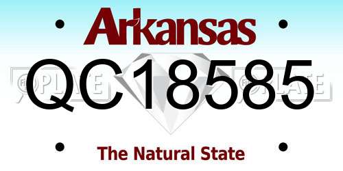 QC18585 Arkansas License Plate