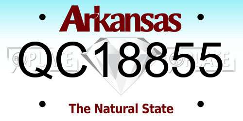 QC18855 Arkansas License Plate