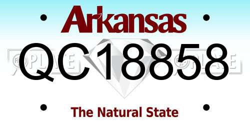 QC18858 Arkansas License Plate