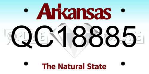 QC18885 Arkansas License Plate
