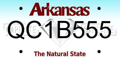 QC1B555 Arkansas License Plate