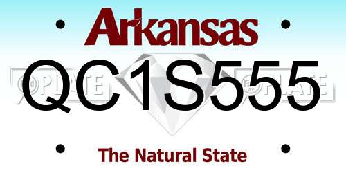 QC1S555 Arkansas License Plate