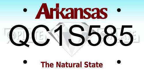 QC1S585 Arkansas License Plate