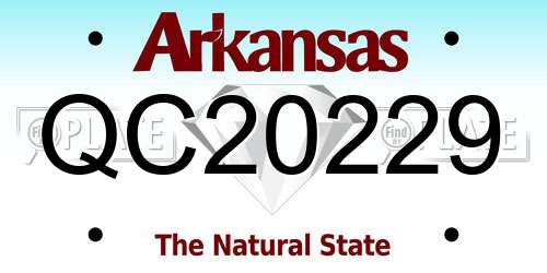 QC20229 Arkansas License Plate
