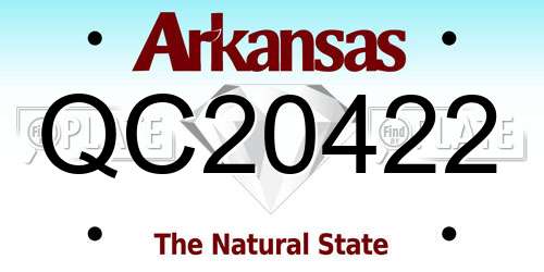 QC20422 Arkansas License Plate