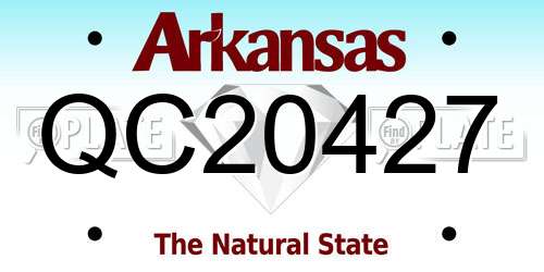 QC20427 Arkansas License Plate