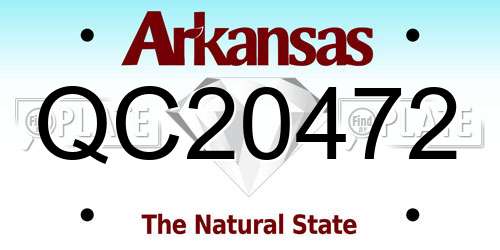 QC20472 Arkansas License Plate