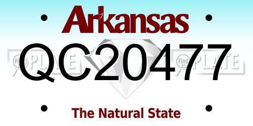 QC20477 Arkansas License Plate