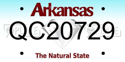 QC20729 Arkansas License Plate