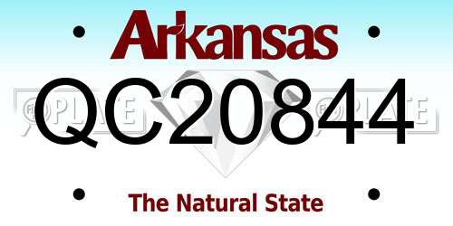 QC20844 Arkansas License Plate