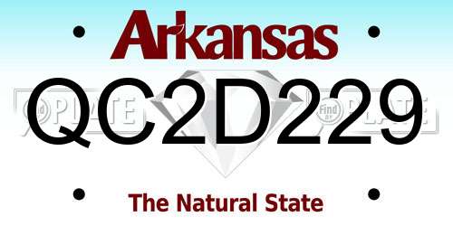 QC2D229 Arkansas License Plate