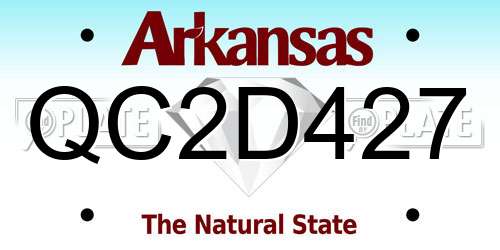 QC2D427 Arkansas License Plate
