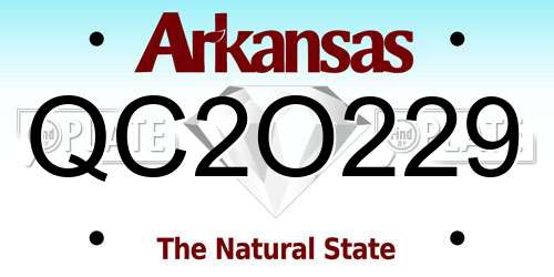 QC2O229 Arkansas License Plate