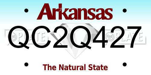 QC2Q427 Arkansas License Plate