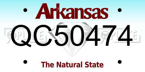 QC50474 Arkansas License Plate
