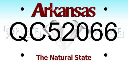 QC52066 Arkansas License Plate