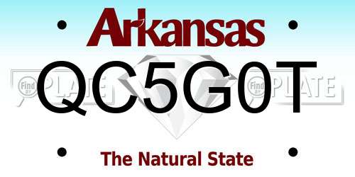 QC5G0T Arkansas License Plate