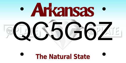 QC5G6Z Arkansas License Plate