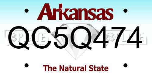 QC5Q474 Arkansas License Plate