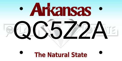QC5Z2A Arkansas License Plate