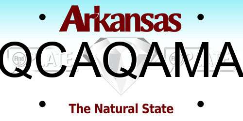 QCAQAMA Arkansas License Plate