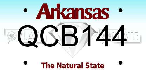 QCB144 Arkansas License Plate