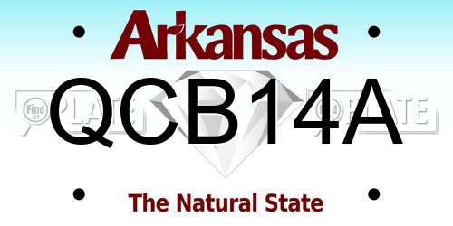 QCB14A Arkansas License Plate