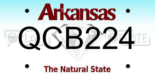QCB224 Arkansas License Plate