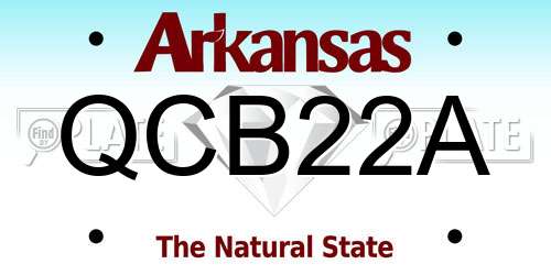 QCB22A Arkansas License Plate